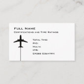 Carte De Visite Reprise micro du pilote (Devant)