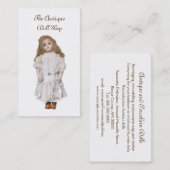 Carte De Visite Reproduction antique de poupée de bisque (Devant / Derrière)