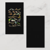 Carte De Visite Reptile Collage Lizard Gecko Dragon Porté (Devant / Derrière)