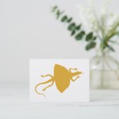 Carte De Visite Reptile jaune (Debout devant)