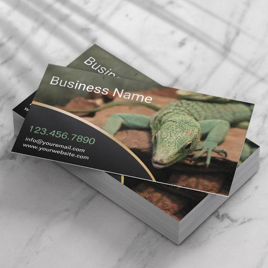 Carte De Visite Reptile Lizard Live Pet Store Professionnel