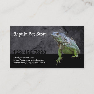 Carte De Visite Reptile Pet Store Iguana Lizard