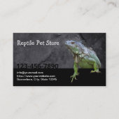 Carte De Visite Reptile Pet Store Iguana Lizard (Devant)