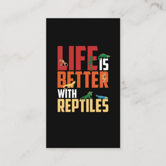 Carte De Visite Reptiles cool Lizard Gecko Dragon Porté (Devant)