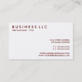 Carte De Visite républicain. (Dos)