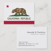 Carte De Visite République de la Californie (drapeau d'état) (Devant / Derrière)