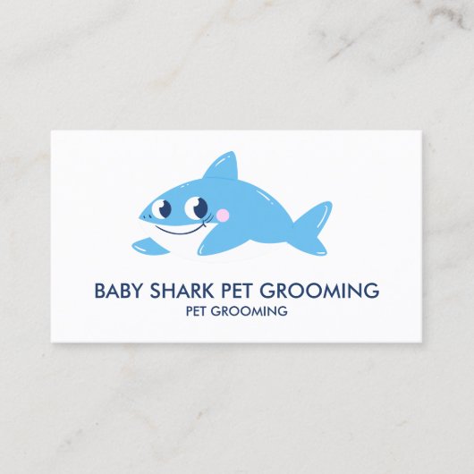 Carte De Visite Requin bleu bébé poisson (Devant)