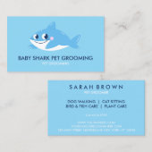 Carte De Visite Requin Bleu Poisson | Garde d'Enfants (Devant / Derrière)