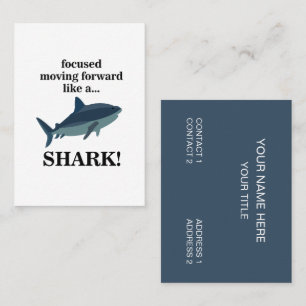Carte De Visite Requin Concentré Avançant Comme Un Requin