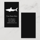 Carte De Visite Requin de natation noir et blanc (Devant / Derrière)
