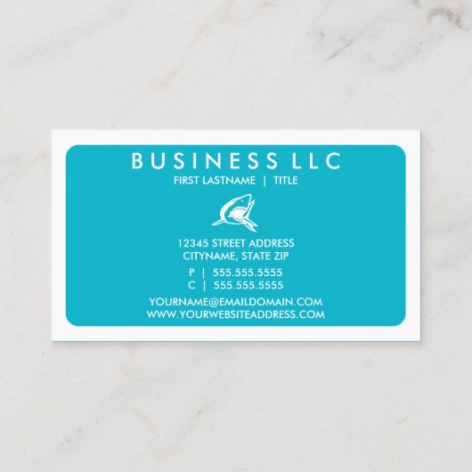 Carte De Visite requin mod (personnalisable en couleur) (Dos)