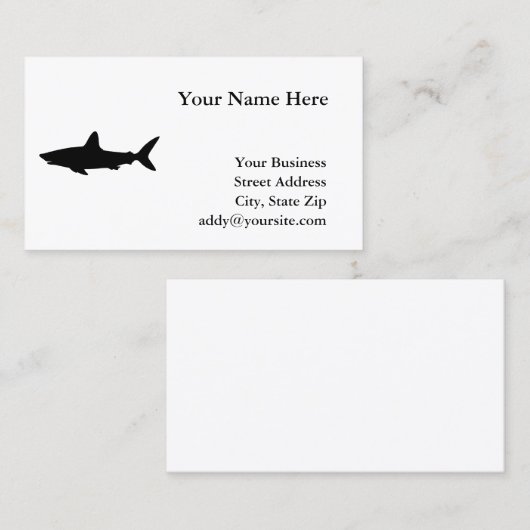 Carte De Visite Requin nageant (Devant / Derrière)