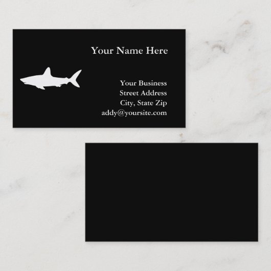Carte De Visite Requin nageant (Devant / Derrière)