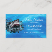 Carte De Visite Requin océan bleu violet moderne (Dos)