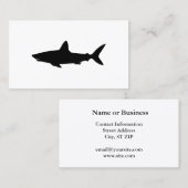 Carte De Visite Requin qui Nage (Devant / Derrière)