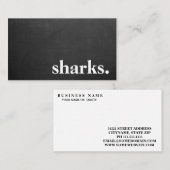 Carte De Visite requins Chalkboard modernes (Devant / Derrière)