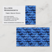 Carte De Visite Requins en mer bleue profonde (Devant / Derrière)