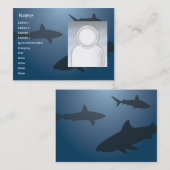 Carte De Visite Requins - potelés (Devant / Derrière)