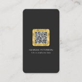 Carte De Visite Réseau à balayage à code QR moderne et élégant (Devant)