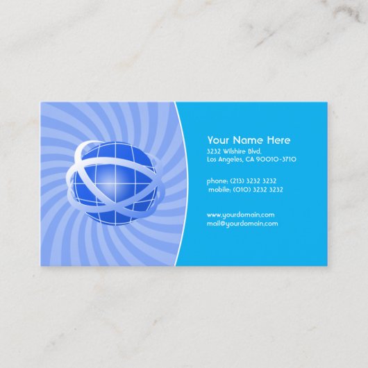 Carte De Visite Réseau bleu (Devant)