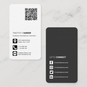 Carte De Visite Réseau Code QR icône professionnelle de médias 