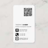 Carte De Visite Réseau Code QR icône professionnelle de médias soc (Devant)