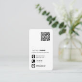 Carte De Visite Réseau Code QR icône professionnelle de médias soc (Debout devant)