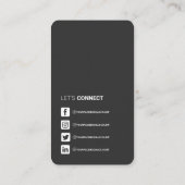 Carte De Visite Réseau Code QR icône professionnelle de médias soc (Dos)