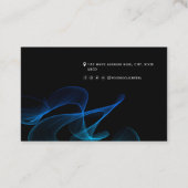 Carte De Visite Réseau de code QR Abstrait médias sociaux Modern B (Dos)