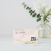 Carte De Visite Réseau de code qr abstrait moderne, aquarelle (Debout devant)