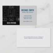 Carte De Visite Réseau de données | Securité | Coder | informatiqu (Devant / Derrière)