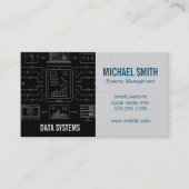 Carte De Visite Réseau de données | Securité | Coder | informatiqu (Devant)