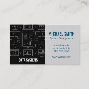 Carte De Visite Réseau de données   Securité   Coder   informatiqu
