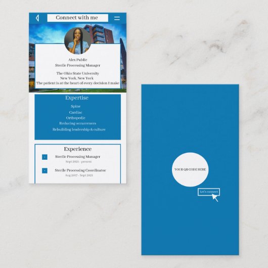 Carte de visite réseau, Linkedin Networking (Devant / Derrière)