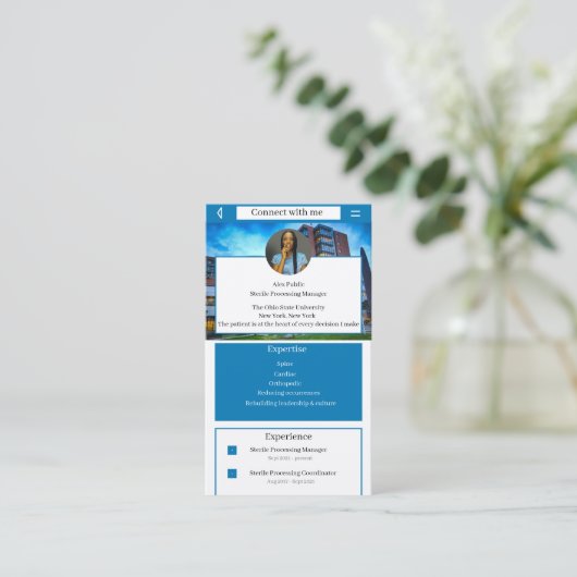 Carte de visite réseau, Linkedin Networking (Debout devant)