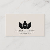 Carte De Visite Réseau Minimal Professionnel de Lotus de Sable (Devant)