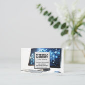 Carte De Visite Réseau mondial d'ordinateurs | Support technique (Debout devant)