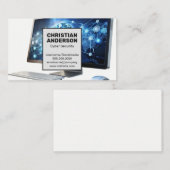 Carte De Visite Réseau mondial d'ordinateurs | Support technique (Devant / Derrière)