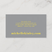 Carte De Visite Réseau professionnel de typographie tendance uniqu (Dos)