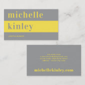 Carte De Visite Réseau professionnel de typographie tendance uniqu (Devant / Derrière)