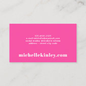 Carte De Visite Réseau professionnel de typographie tendance uniqu (Dos)