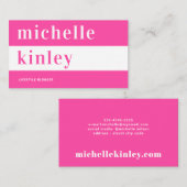 Carte De Visite Réseau professionnel de typographie tendance uniqu (Devant / Derrière)