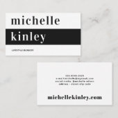 Carte De Visite Réseau professionnel de typographie tendance uniqu (Devant / Derrière)