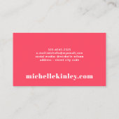 Carte De Visite Réseau professionnel de typographie tendance uniqu (Dos)