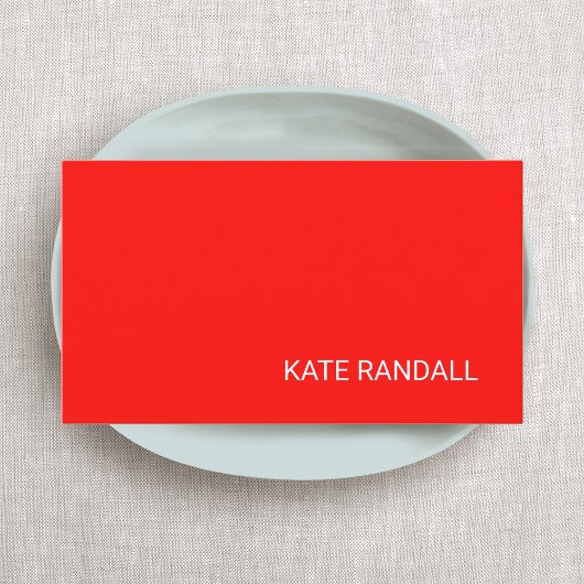 Carte De Visite Réseau professionnel moderne brillant rouge