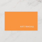 Carte De Visite Réseau professionnel Orange moderne simple (Devant)
