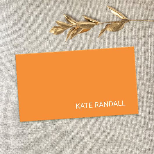 Carte De Visite Réseau professionnel Orange moderne simple