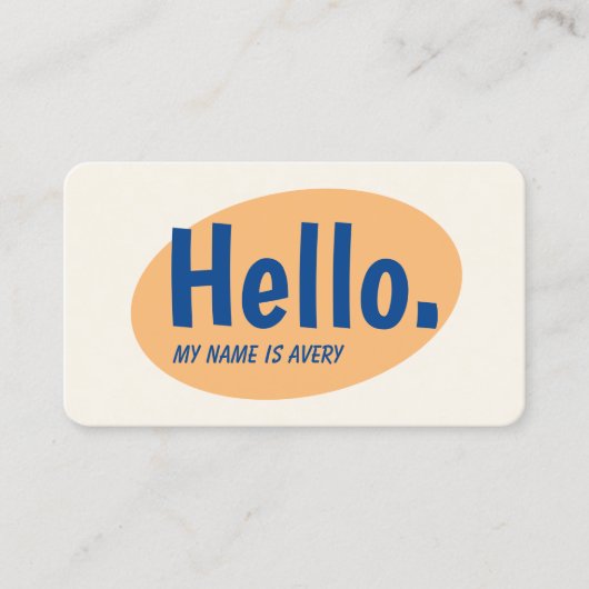 Carte de visite réseau Retro Hello (Devant)