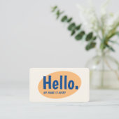 Carte de visite réseau Retro Hello (Debout devant)