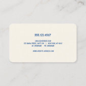 Carte de visite réseau Retro Hello (Dos)